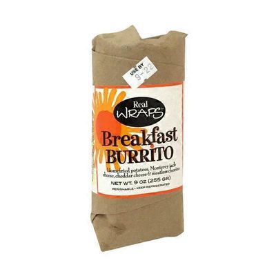Real Wrap Breakfast Burrito With Potatoes Jack & Cheddar Cheese & Meatless Chorizo