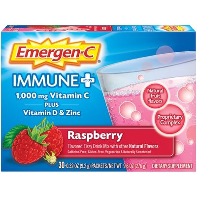 Emergen-C Immune+ Fizzy Drink Mix Packets Raspberry, Immune+ Fizzy Drink Mix Packets Raspberry