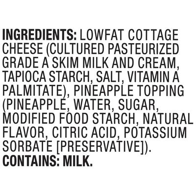 Breakstone'S Cottage Doubles Cottage Cheese & Pineapple Topping