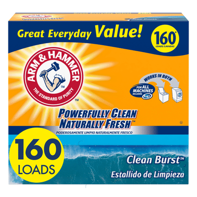 Arm & Hammer Powder Laundry Detergent, Clean Burst, 160 Loads