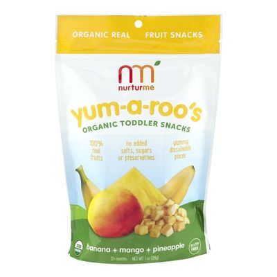 nurturme Yum-a-roo's Organic Toddler Snacks Banana + Mango + Pineapple