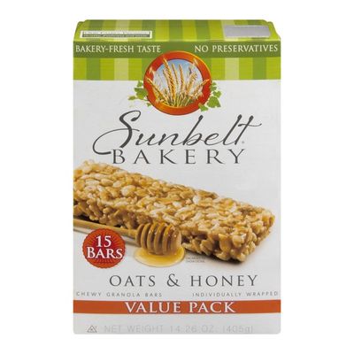 sunbelt bakery oats and honey granola bars