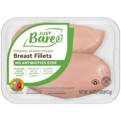 Just Bare Natural Fresh Chicken Breast Boneless Skinless