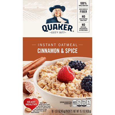 Quaker Cinnamon & Spice Instant Oatmeal