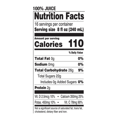 Tropicana No Pulp with Calcium & Vitamin D 100% Orange Juice