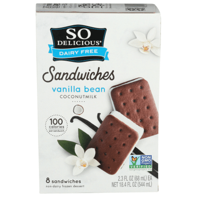 So Delicious Dairy Free Coconutmilk Vanilla Desset Sandwiches