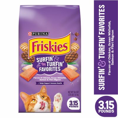 Friskies Dry Cat Food, Surfin' & Turfin' Favorites