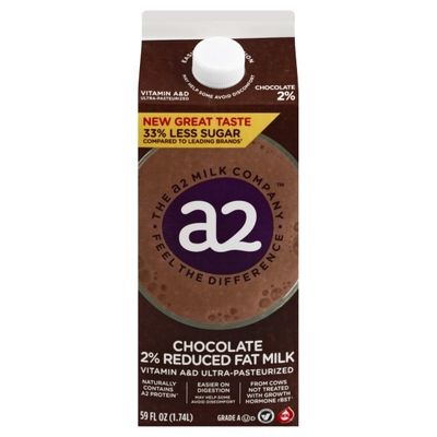 a2 Milk Milk, Reduced Fat, 2%, Chocolate