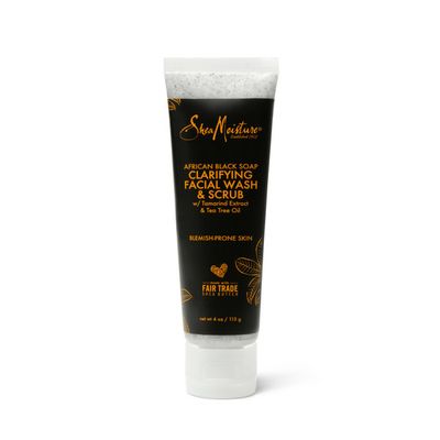 SheaMoisture Facial Wash And Scrub African Black Soap