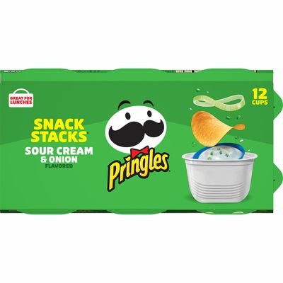 Pringles Potato Crisps Chips, Lunch Snacks, Office and Kids Snacks, Sour Cream and Onion