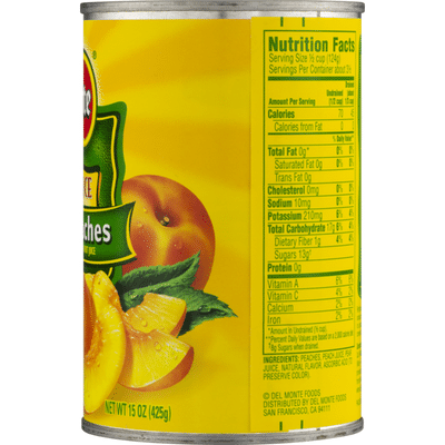 Del Monte 100% Juice Sliced Peaches