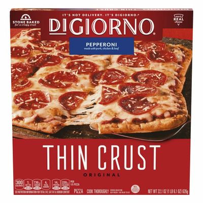 DiGiorno Pepperoni Frozen Pizza on a Thin Crust