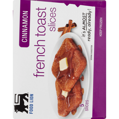 Food Lion French Toast, Cinnamon, Slices, Box
