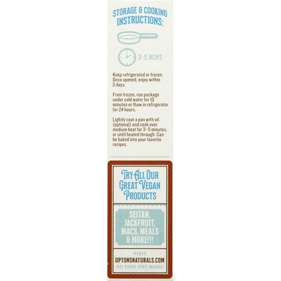 Upton's Naturals Seitan, in Chunks, Traditional