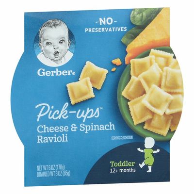 Gerber Pick-Ups Cheese and Spinach Ravioli Toddler Meal