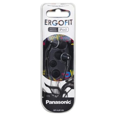 Panasonic Earphones, Stereo, for iPod, Black