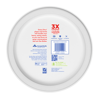 Dixie Ultra Paper Plates, 10 Inch Dinner Plate (Designs May Vary)