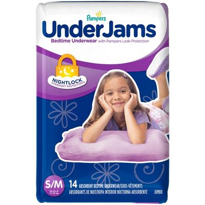 Pampers Underjams Bedtime Underwear Girls Size S/M