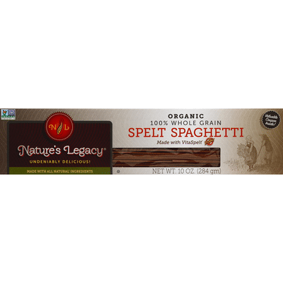 Nature's Legacy Spaghetti, Spelt, 100% Whole Grain, Organic