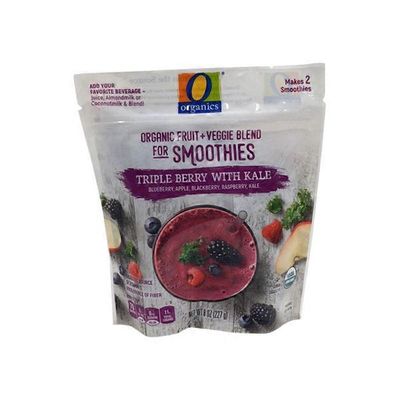 O Organics Triple Berry With Kale Organic Fruit + Veggie Blend For Smoothies