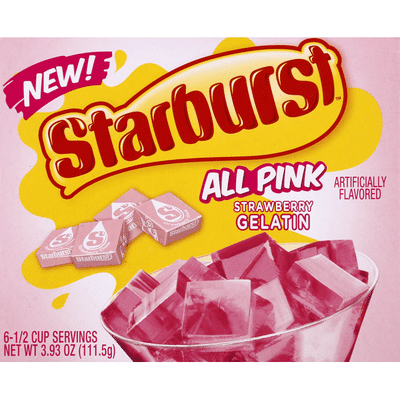 Starburst Gelatin Strawberry All Pink 393 Oz - Instacart