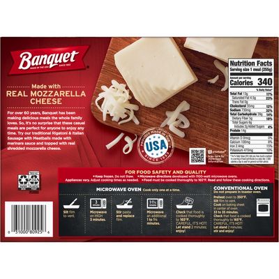 Banquet Classic Rigatoni And Italian Sausage With Meatballs