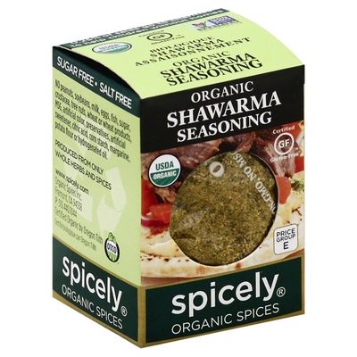 Spicely Organics Seasoning, Shawarma, Organic