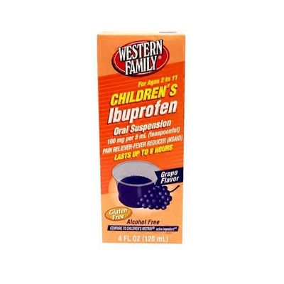 Western Family Children's Ibuprofen Oral Suspension Grape Flavor