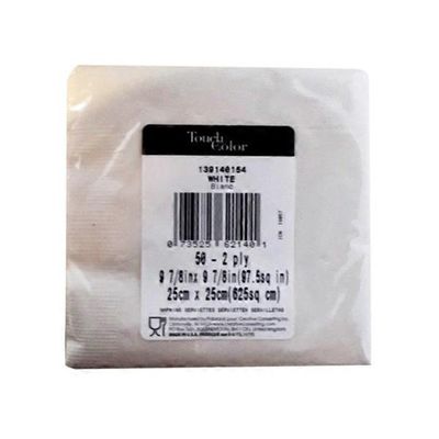 Creative Converting White Expressions Beverage Napkins