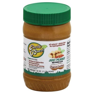 Earth O Sweet Peanut Butter, Just Peanut