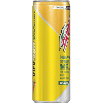 Mtn Dew Kickstart Hydrating Boost Pineapple Orange Mango W/Coconut Water Sparkling Juice Beverage Blend