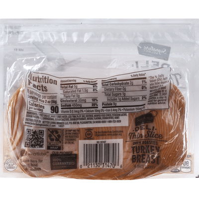 Signature Select Turkey Breast & White Turkey, Oven Roasted, Deli Thin Slice