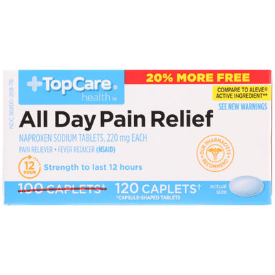 TopCare All Day Pain Relief Naproxen Sodium 220 Mg Pain Reliever/Fever ...