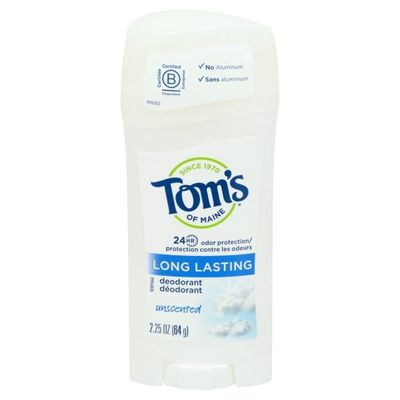 Tom's of Maine Deodorant, Unscented, Long Lasting