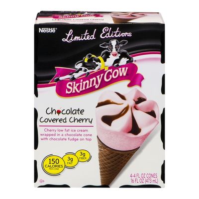 Skinny Cow Nestle Skinny Cow Chocolate Covered Cherry Low Fat Ice Cream Cones - 4 CT