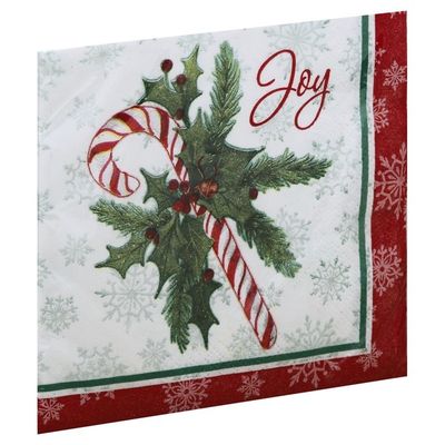 Unique Napkins, Candy Cane Christmas, 2 Ply