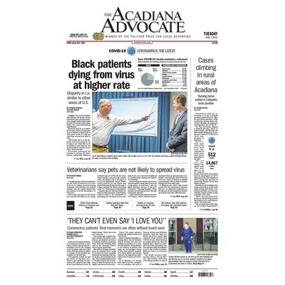 Acadiana Advocate Tuesday Newspaper