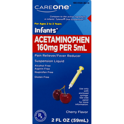 CareOne Infants' Pain & Fever Acetaminophen Cherry 160 mg