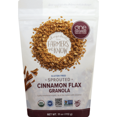 One Degree Organics Granola, Sprouted, Cinnamon Flax