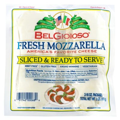 BelGioioso Fresh Mozzarella Cheese Slices