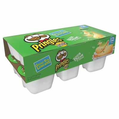 Pringles Potato Crisps Chips, Sour Cream and Onion, Lunch Snacks