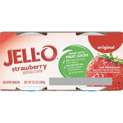 Jell-O Original Strawberry Ready-to-Eat Gelatin Snacks