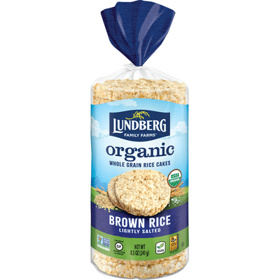 Lundberg Family Farms Brown Rice Organic Rice Cakes Lightly Salted