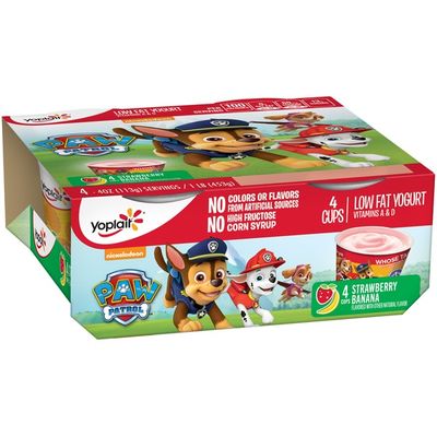 Yoplait Paw Patrol Strawberry Banana Low Fat Yogurt (4 Oz) Delivery Or 