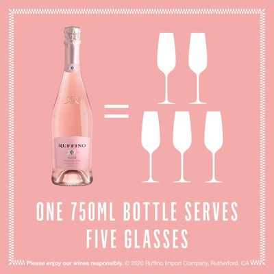 Ruffino Prosecco Rose Italian Sparkling Wine
