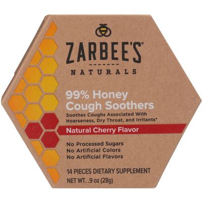Zarbee's Naturals Honey Cough Soothers, Natural Cherry Flavor Dietary Supplement