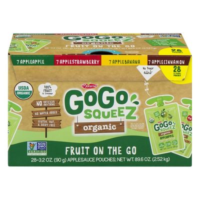 GoGo Squeez Organic Applesauce, Variety Apple Strawberry Cinnamon/Banana