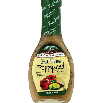 Maple Grove Farms of Vermont Dressing, Fat Free, Poppyseed