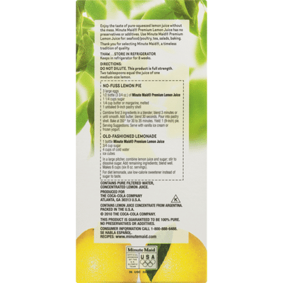 Minute Maid 100% Pure Lemon Juice