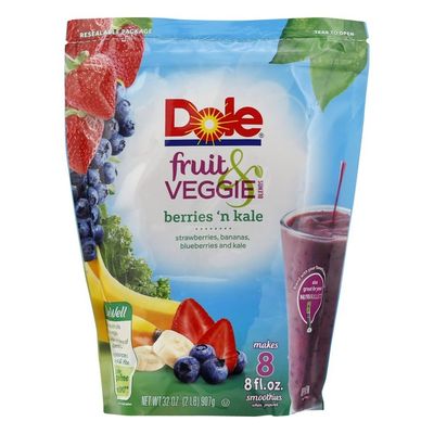 Dole Fruit & Veggie Blends Berries N Kale Smoothie Mix